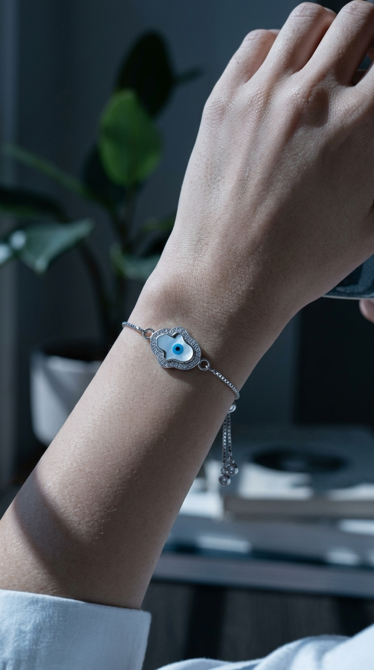 Evil eye blossom bracelet — view 3