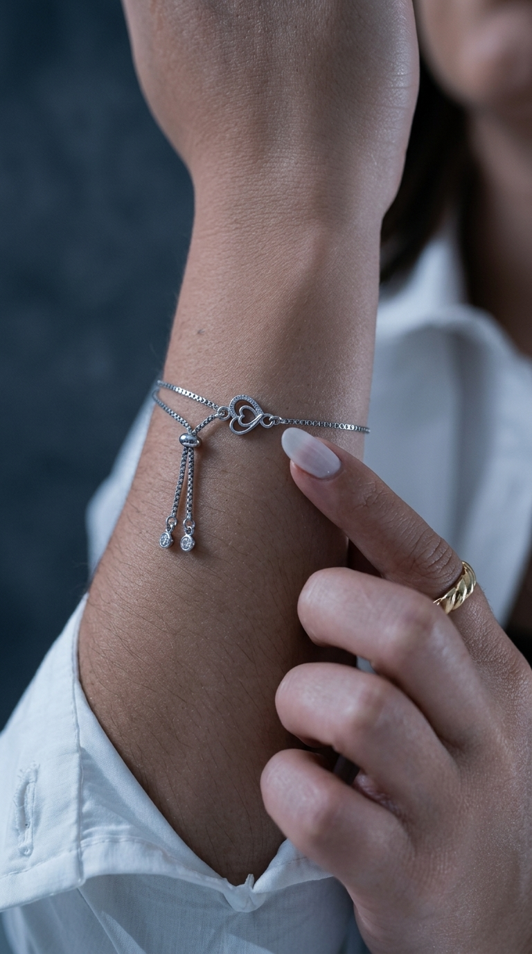 Double Heart Bracelet — view 2