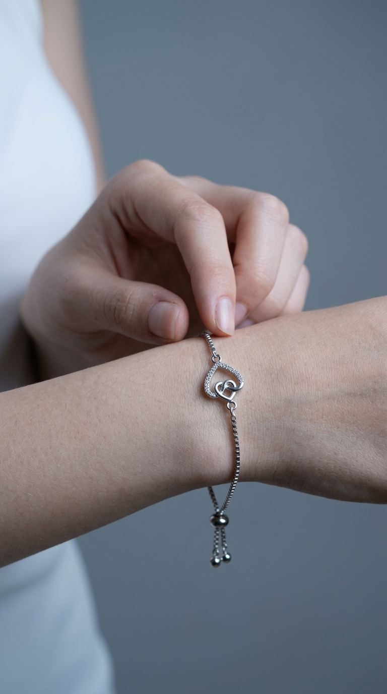 Interlocked Hearts Bracelet — view 3