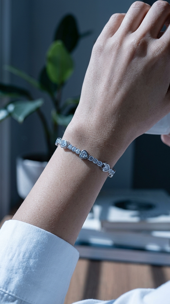 Solid Heart Bracelet — view 2