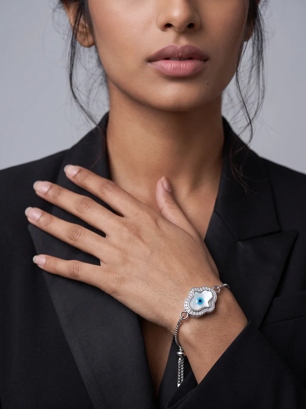 Evil eye blossom bracelet — view 1