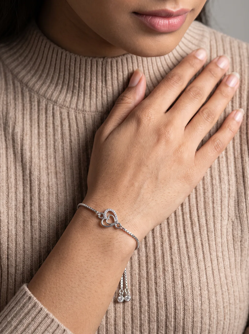 Double Heart Bracelet — view 1